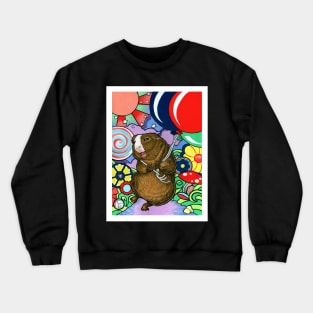 Happy Guinea Pig With Balloons Crewneck Sweatshirt